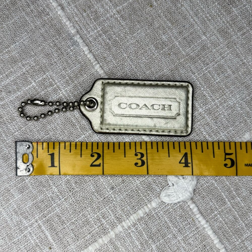 Authentic Coach Medium Replacement Purse Hang Tag - Metallic Sage Green Leather